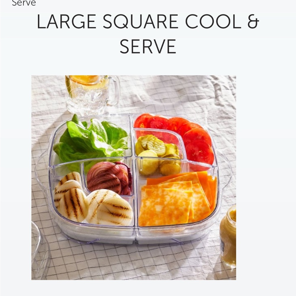 PAMPERED CHEF LARGE SQUARE COOL AND SERVE